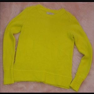 Loft bright yellow acrylic wool blend sweater
